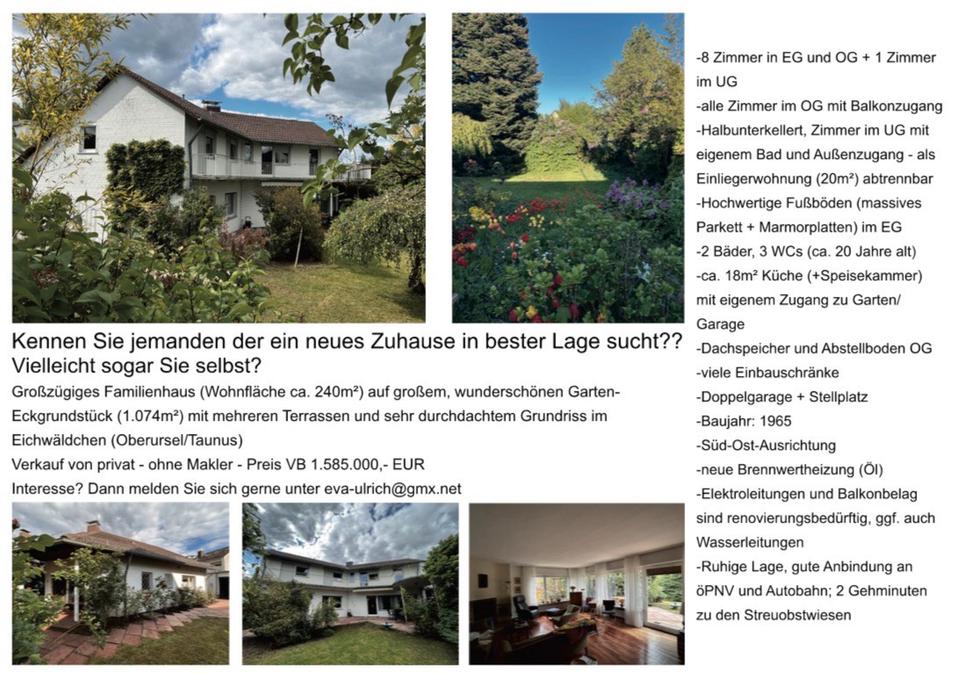 Thumbnail-Provisionsfrei! Von privat: Großes Haus Oberursel Eichwäldchen