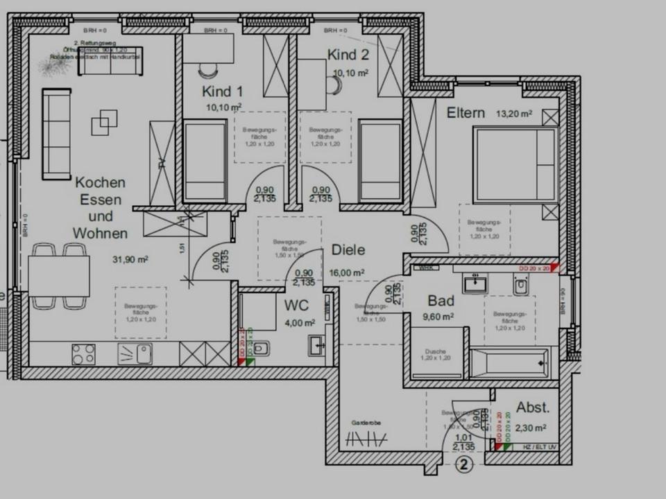 Thumbnail-Hochwertige 4-Zimmer-Wohnung mit Balkon