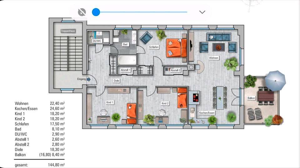 Thumbnail-4 Raum Wohnung, Loft, Fußbodenheizung, Kamin, EBK