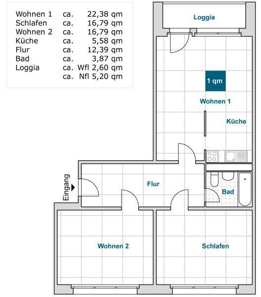 Thumbnail-Ihr neues Zuhause: ansprechende 3-Zimmer-Wohnung
