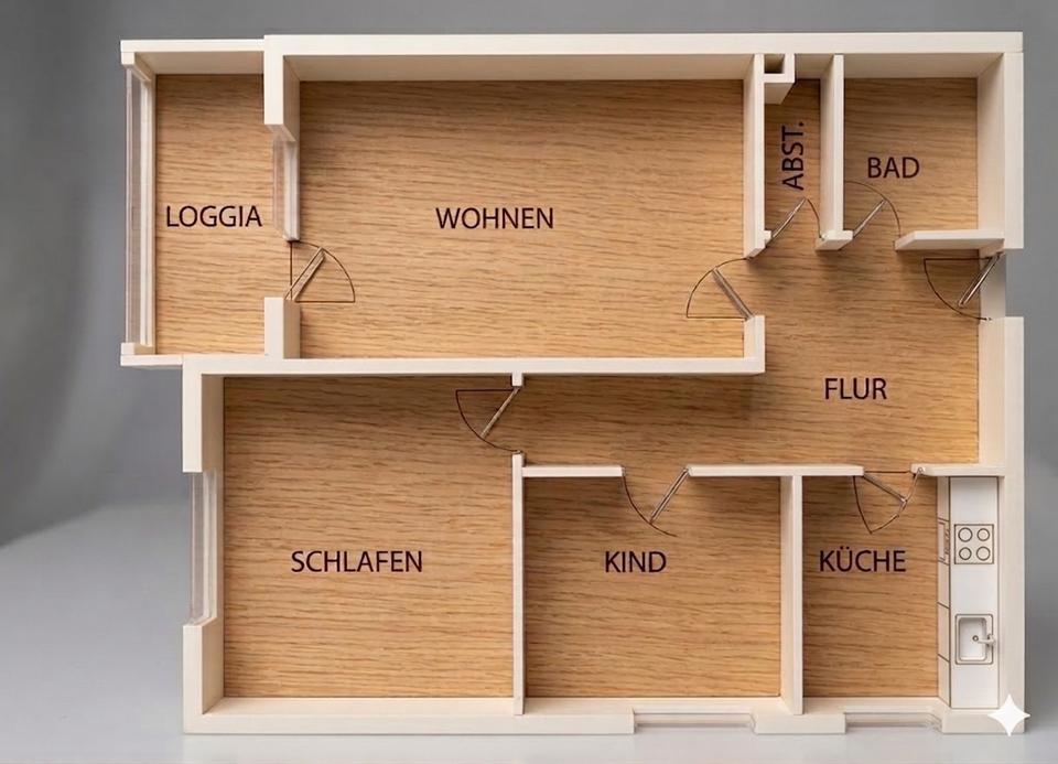 Thumbnail-Modernisierte 2,5-Zimmer-Wohnung mit EBK, Loggia & Stellplatz