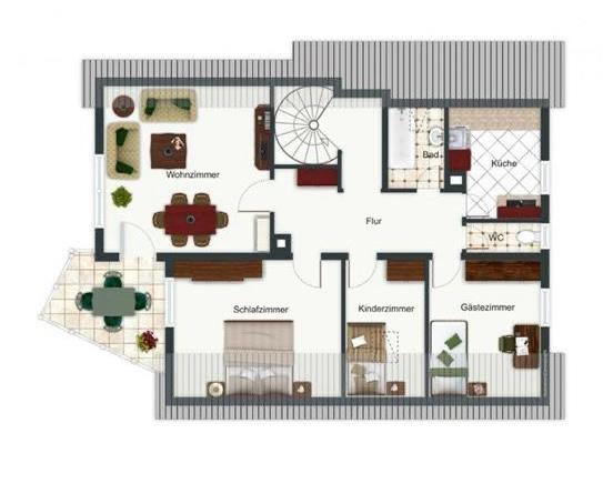 Thumbnail-Dachgeschosswohnung mit Balkon in Waldburg zu vermieten