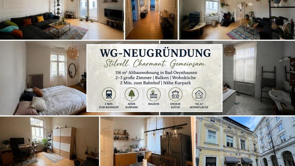 Thumbnail-Mitten im Herzen von Bad Oeynhausen | WG-Neugründung | 116 m² Altbau | 2er oder 3er WG