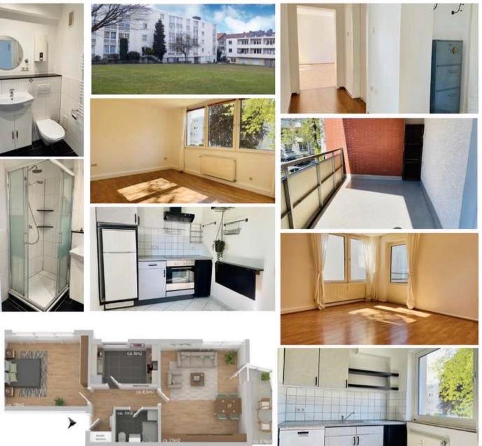 Thumbnail-Schöne 2-Zimmer-Wohnung mit Balkon und Einbauküche in Wuppertal