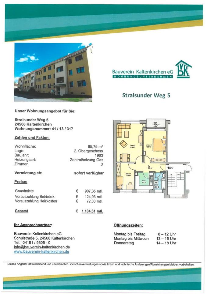 Thumbnail-komplett modernisierte 3-Zimmer Wohnung in ruhiger Lage von Kaltenkirchen