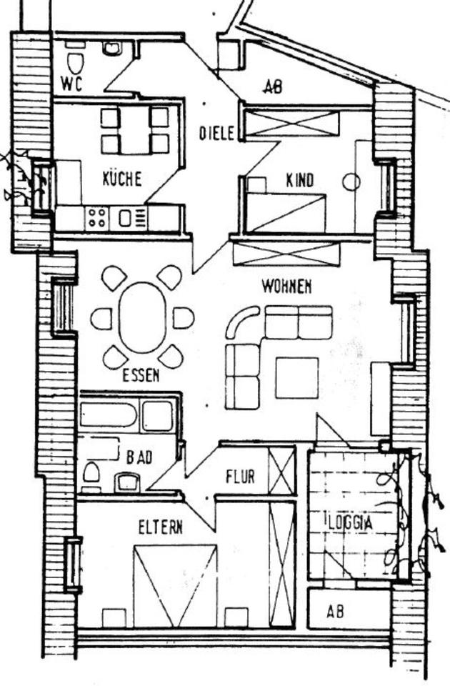 Thumbnail-Wohnen über den Dächern von Meppen im Stadtkern - 3 Zimmer mit Loggia