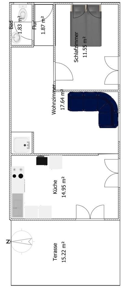 Thumbnail-2 Zimmer Wohnung in 57639 Udert