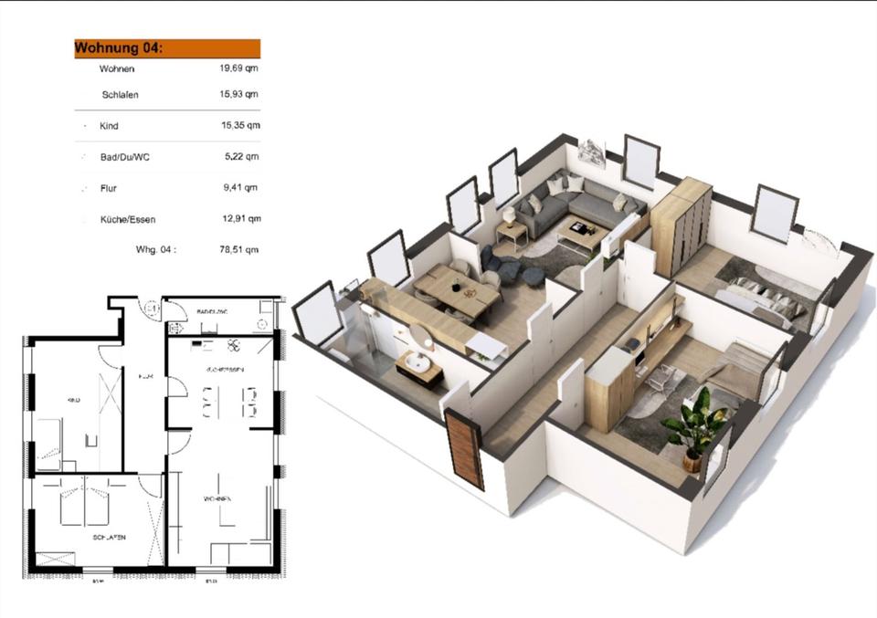 Thumbnail-3-Zimmer-Wohnung in Schopfloch-Oberiflingen Wohnung 4