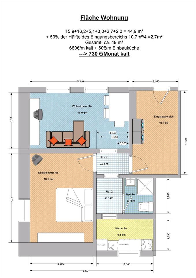 Thumbnail-Kleine Wohnung zu Vermieten