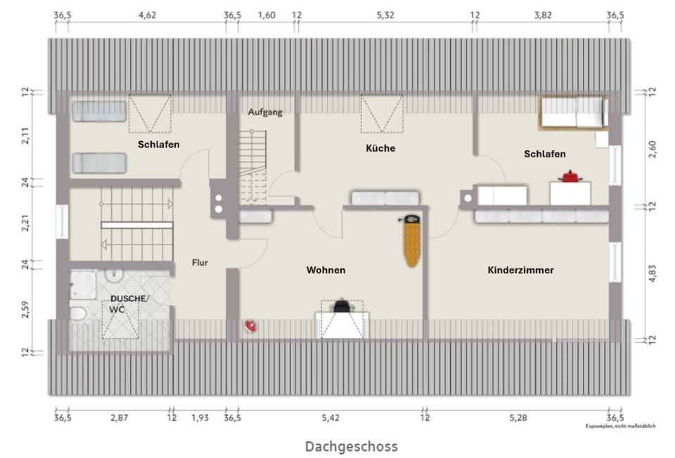 Thumbnail-4-Zimmer DG-Wohnung mit 70 m² im Zentrum von Emersacker