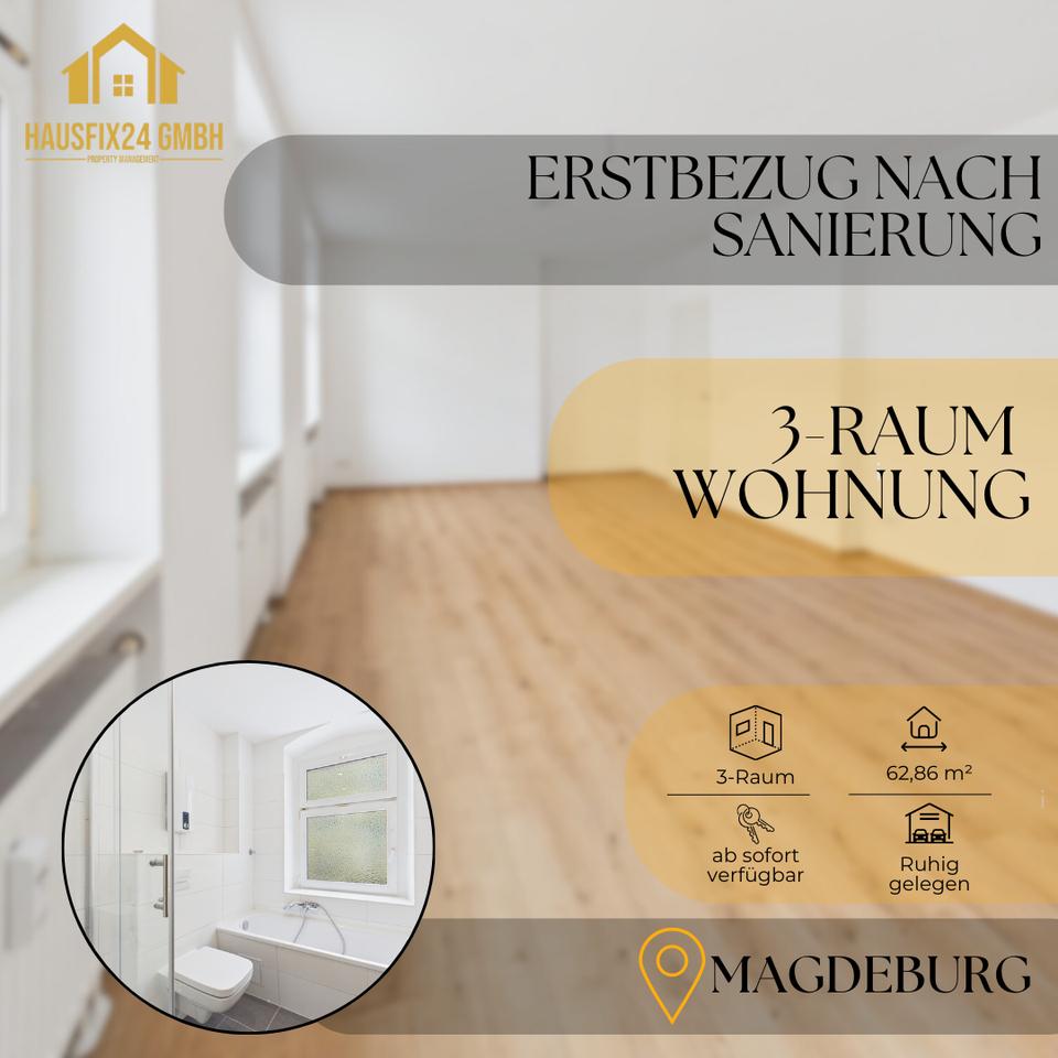 Thumbnail-‍‍ Moderne 3-Raum-Wohnung in Magdeburg frisch saniert