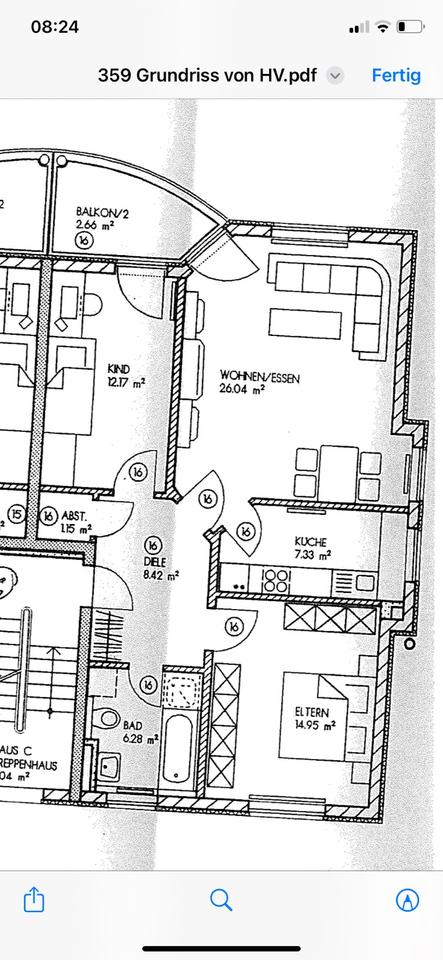 Thumbnail-Schöne 3 Zi-Wohnung in Kaufering ab 01.02.26 zu vermieten