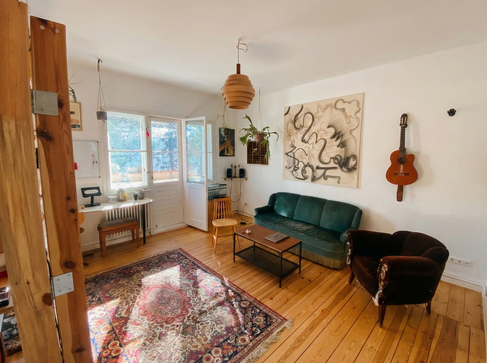 Thumbnail-Möblierte 3-Zimmer-Wohnung mit Balkon, fußläufig zur Krumme Lanke