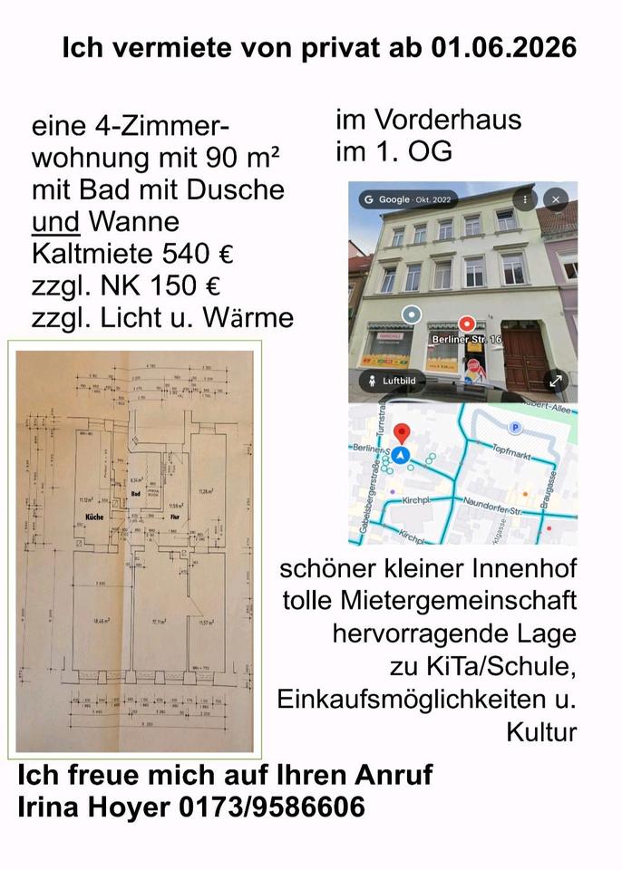 Thumbnail-4-Zimmerwohnung zur Miete in Großenhain, Berliner Str. 16