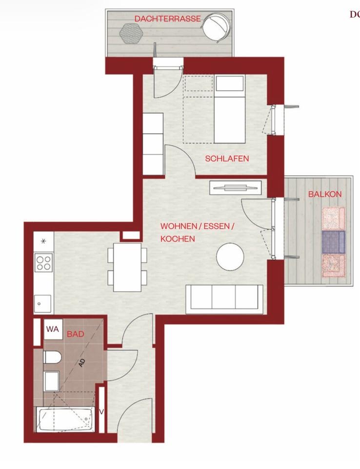 Thumbnail-2-Zimmer Neubau Wohnung in Riem bei München zu vermieten