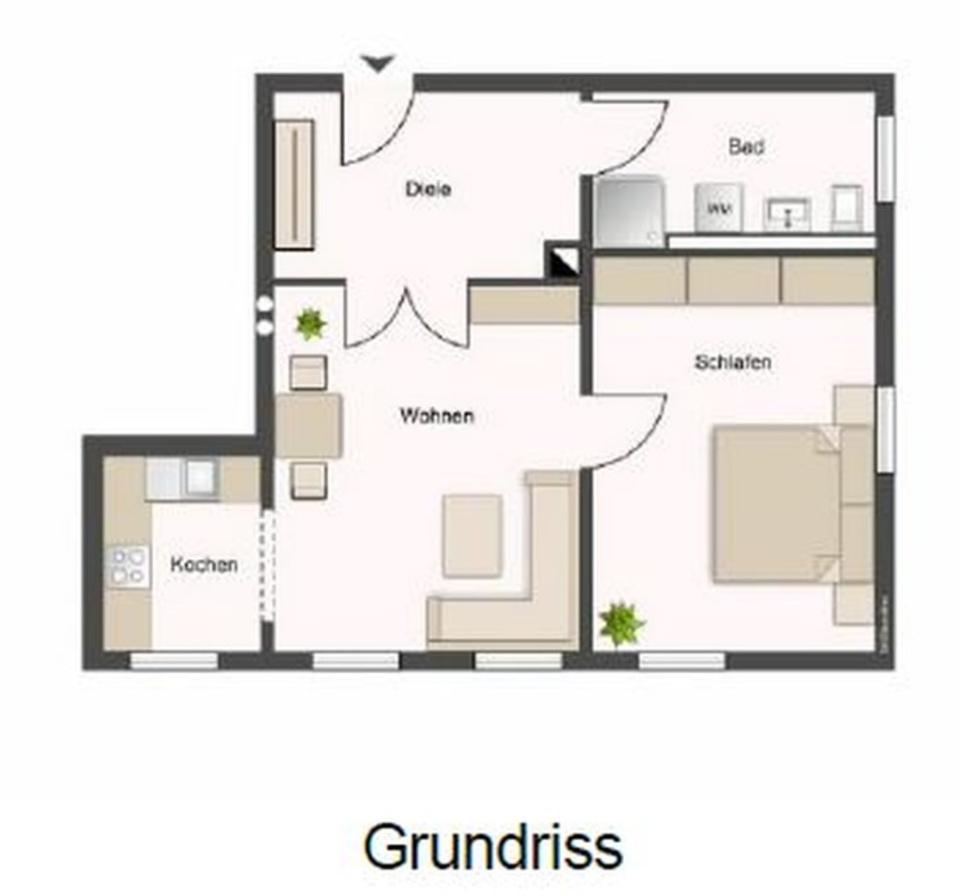 Thumbnail-Möblierte 2-Zimmer-Wohnung in Dresden-Löbtau für 1–2 Personen