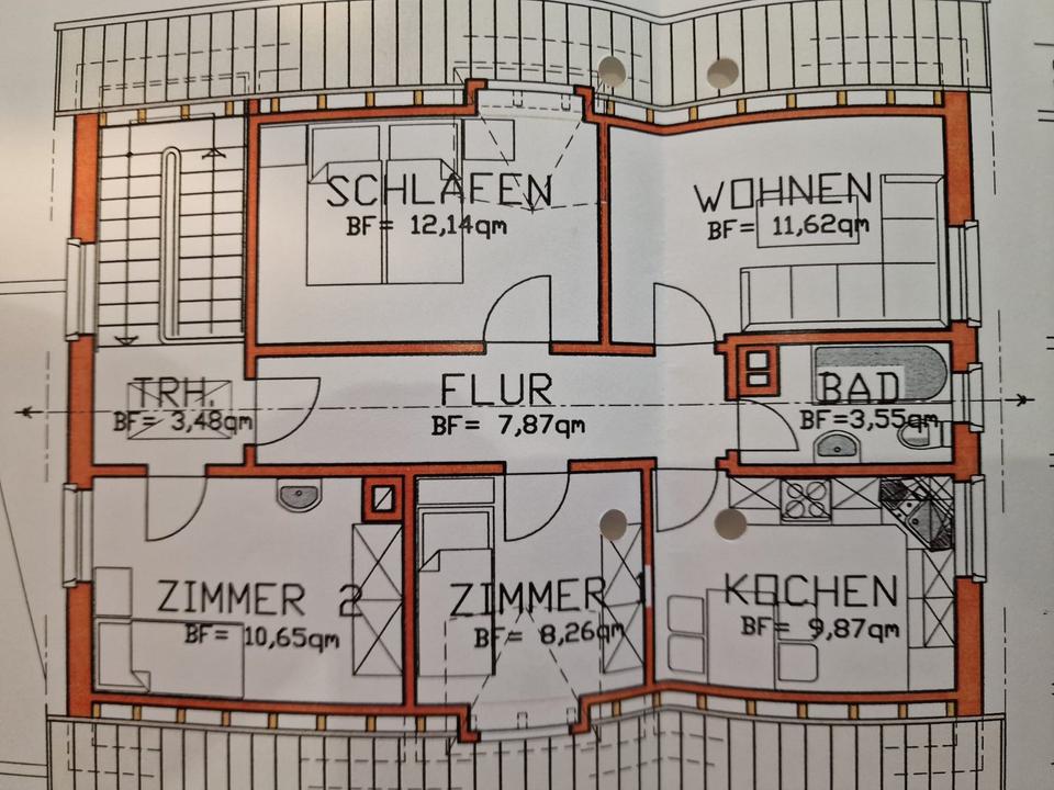 Thumbnail-3,5-Zimmer-Dachgeschosswohnung in Rheinfelden – 67 m²