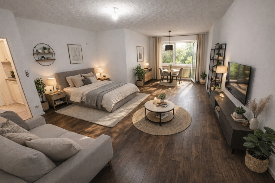 Thumbnail-1ZKB, Apartment, 37 qm Wohnung, Merchweiler, Ortsrandlage