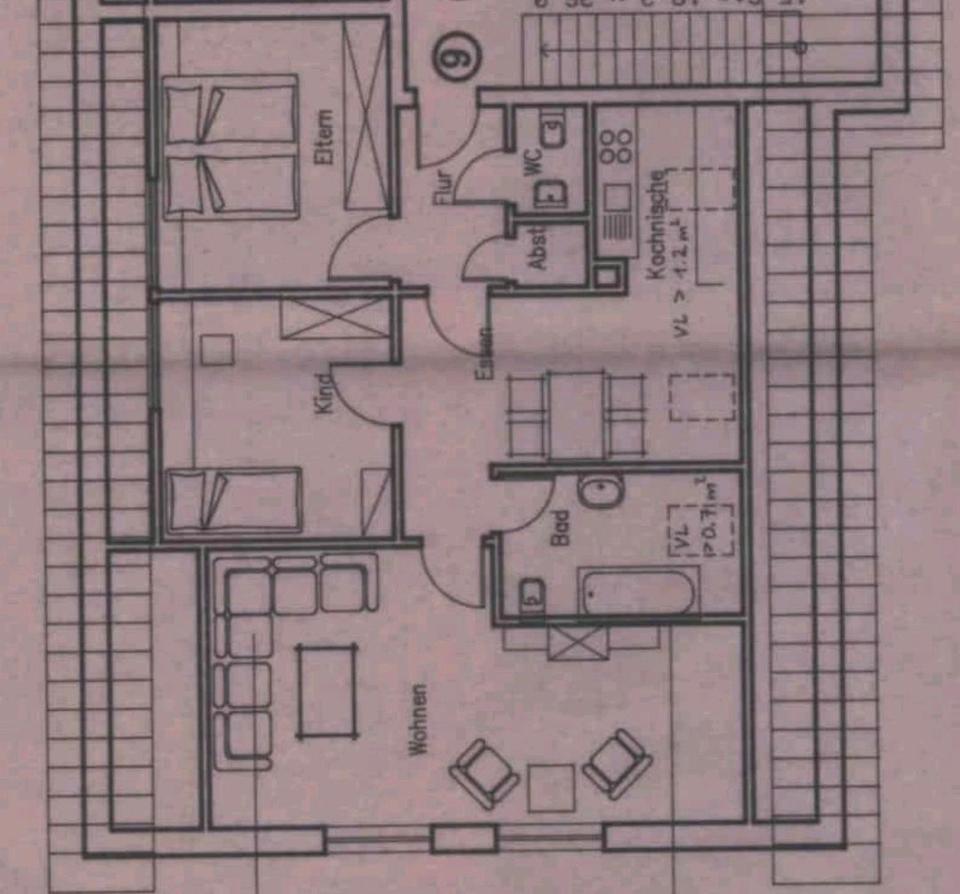 Thumbnail-2.OG Dachgeschosswohnung ca. 74qm - 3 Zimmer in Schüttorf