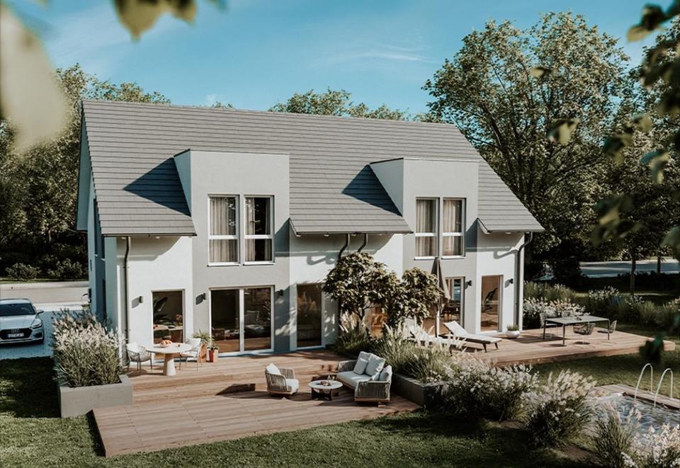 Thumbnail-Neubau, Doppelhaushälfte im Neubaugebiet Hamm- Heringen.