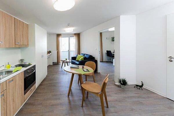 Thumbnail-Möbliertes 2-Zimmer-Apartment (40 m²) im Campus Village Neu-Ulm