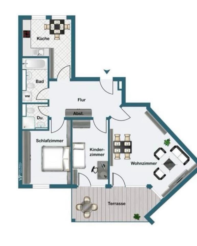 Thumbnail-Helle 3-Zimmer-Wohnung in Unterföhring ab Februar - 86qm