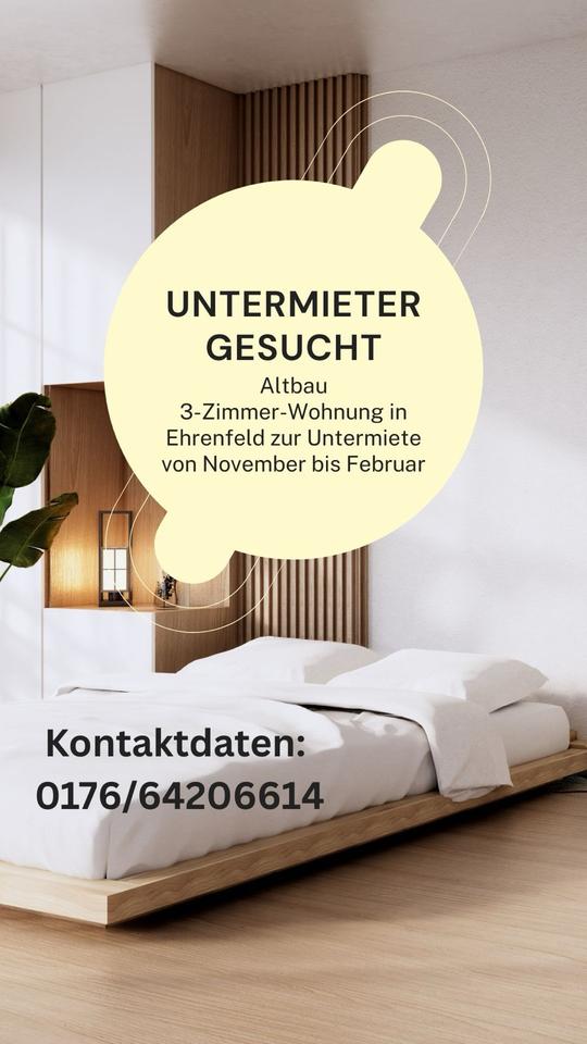 Thumbnail-Altbauwohnung in Ehrenfeld Nov-Feb Untermiete