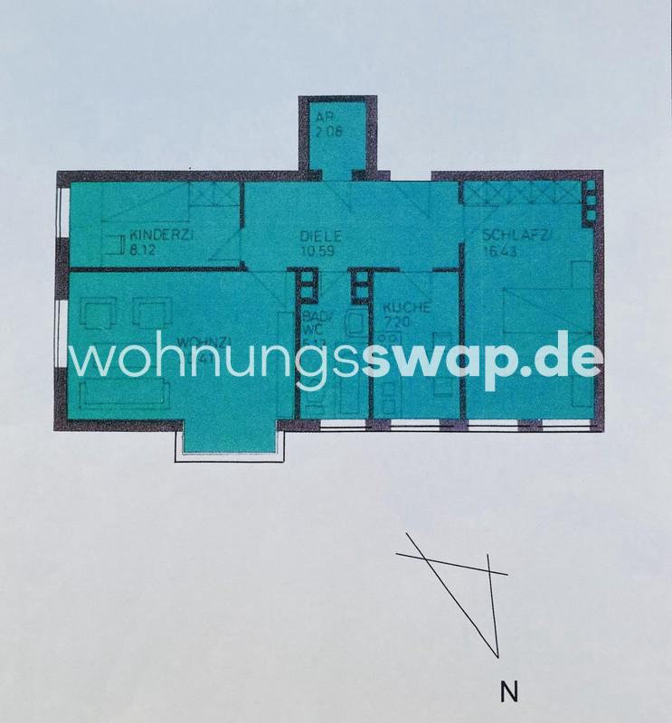 Thumbnail-Wohnungsswap - 3 Zimmer, 70 m² - Theresienstraße, Maxvorstadt, München