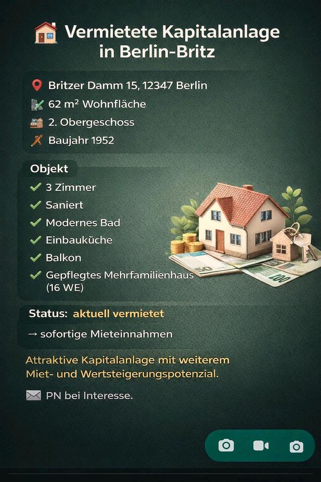 Thumbnail-Vermietete 3 Zimmer Wohnung - Provisionsfrei - solide Kapitalange