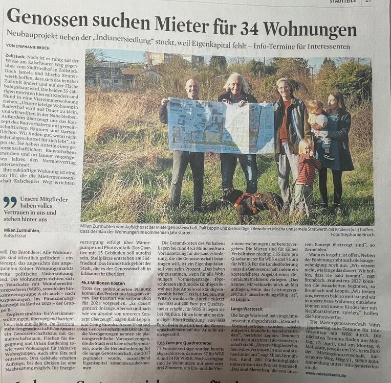 Thumbnail-Anteile Wohnungsgenossenschaft Zollstock