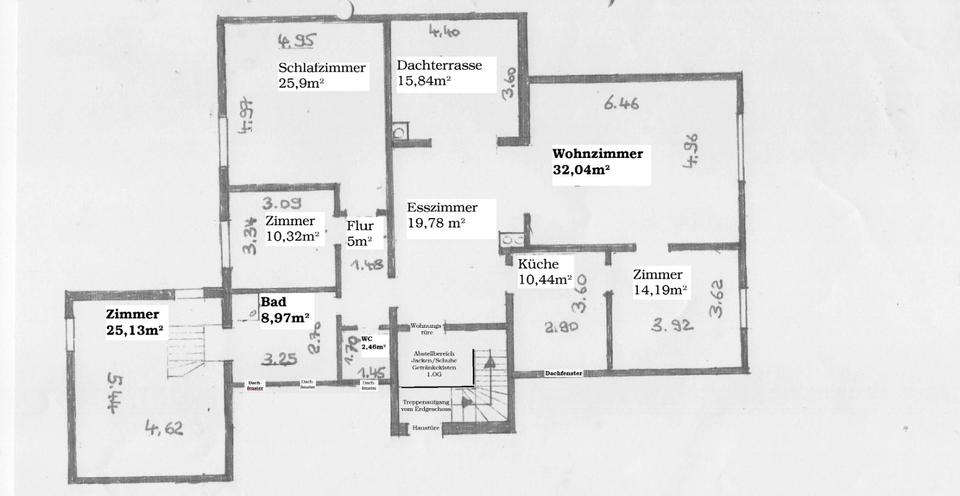 Thumbnail-Vermiete 6 Zimmer 154m² Dachgeschoss mit grossem Balkon