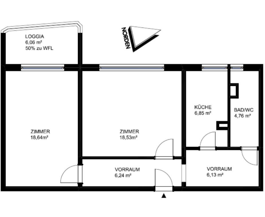 Thumbnail-2-Zimmer Wohnung in Berlin-Lichtenberg (Sewanstraße) – WG geeigne