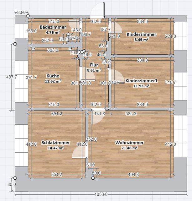 Thumbnail-Sehr schöne, neu renovierte 4-Raum-Wohnung im Grünen