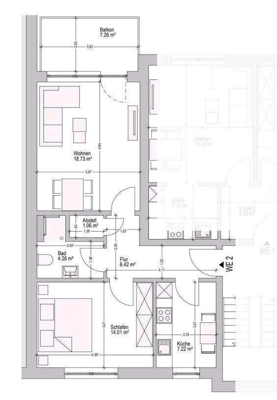 Thumbnail-Sanierte 2-ZKB Wohnung mit Balkon, WG geeignet. Nahe Uniklinikum