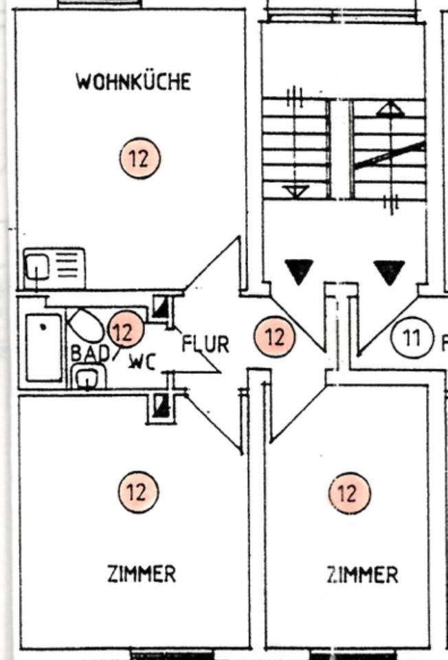 Thumbnail-2,5 Zimmer Wohnung 2.OG 45qm