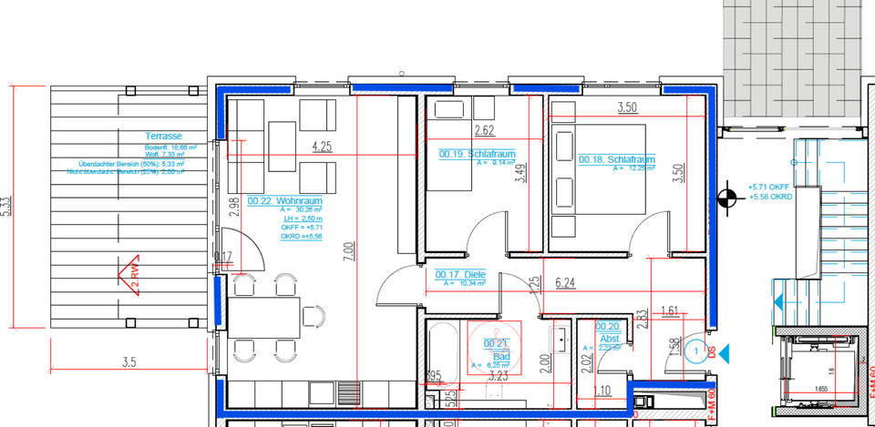 Thumbnail-Schöne, helle Neubauwohnung 3-ZKB mit Terasse in Espenau