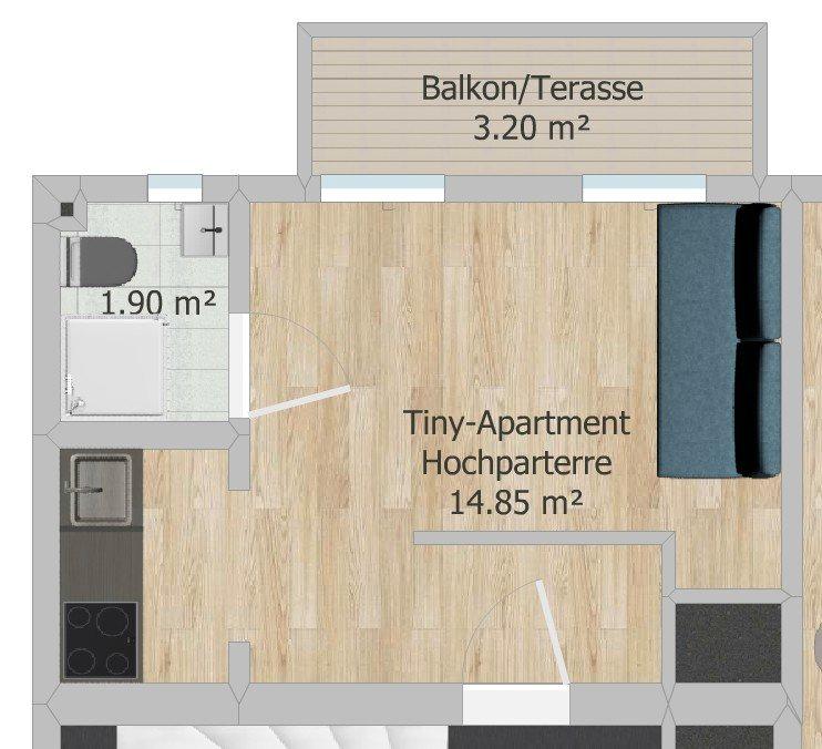 Thumbnail-Saniertes Apartment – mit Balkon
