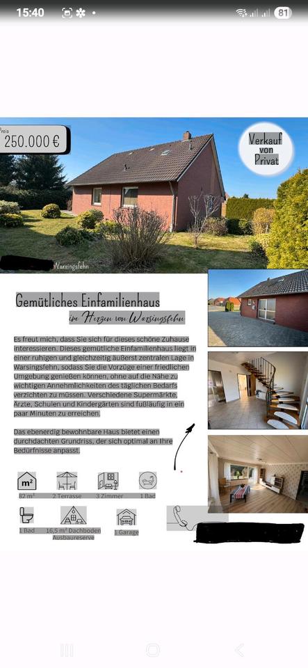 Thumbnail-*Ohne ProvisionPrivat* Einfamilienhaus Ostfriesland Warsingsfehn