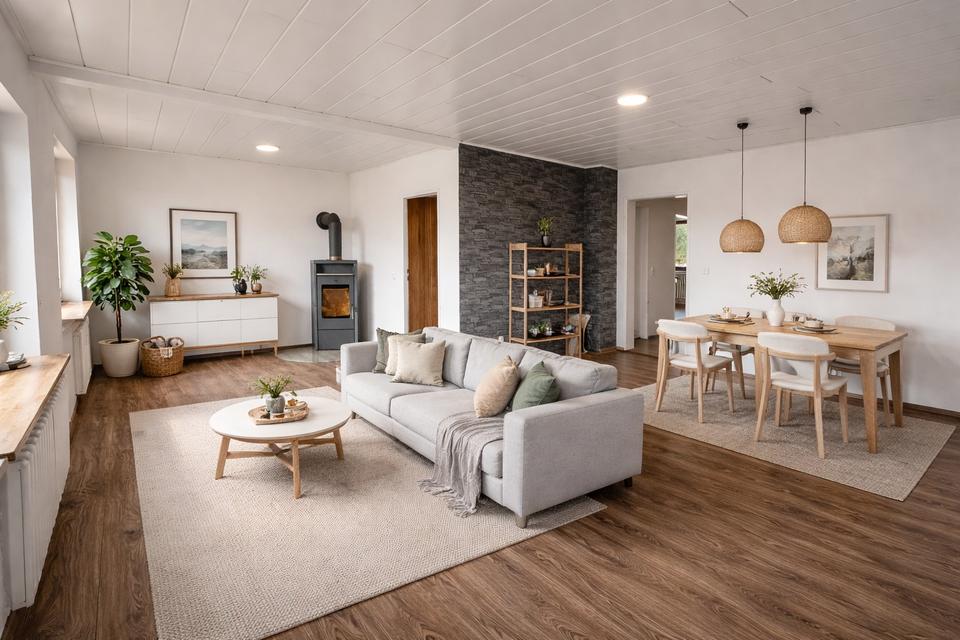 Thumbnail-Helle 2-Zimmerwohnung mit Balkon, Schwedenofen & Blick ins Grüne