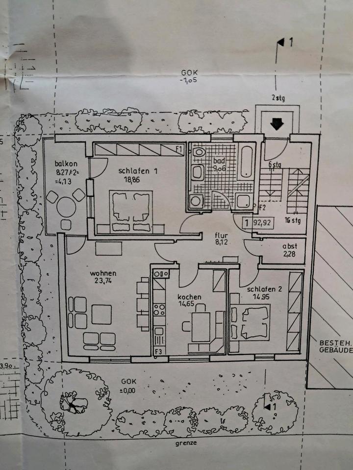 Thumbnail-3 Zi. Wohnung in Plattling zu vermieten