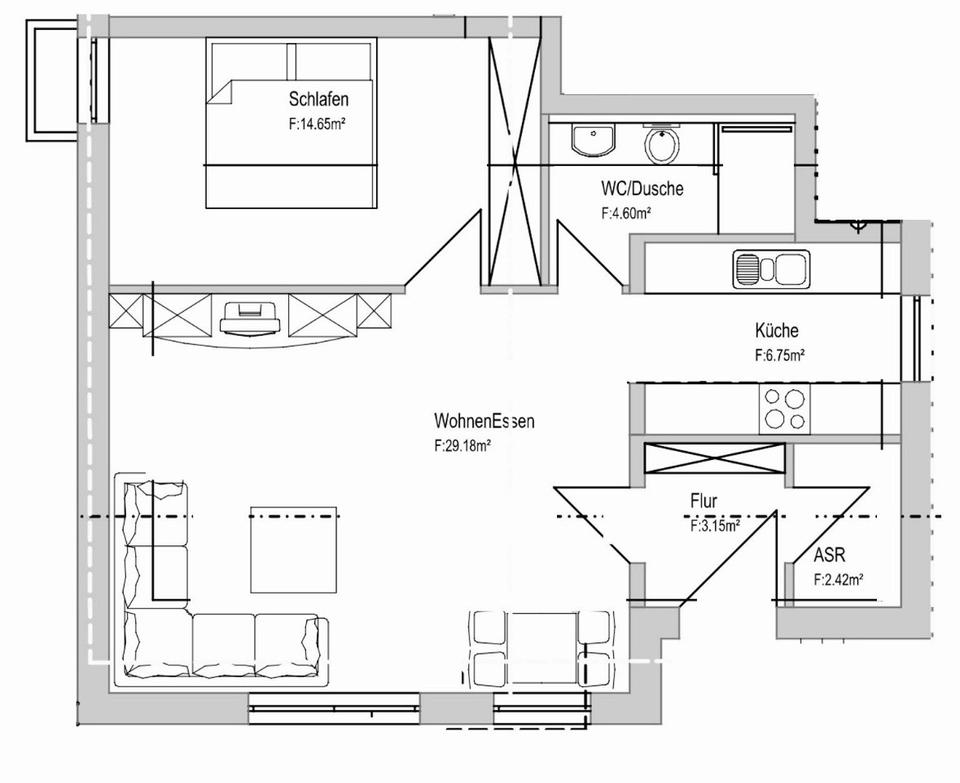 Thumbnail-Moderne 2 Zimmer-Neubauwohnung - Erstbezug, Mietwohnung