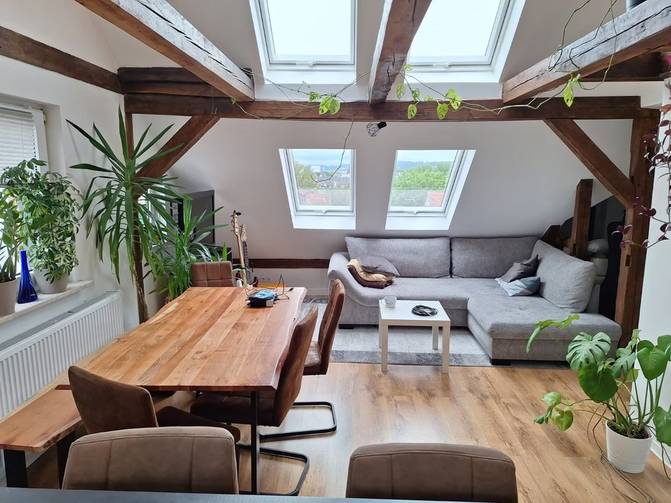 Thumbnail-Maisonettewohnung im Dachgeschoss mit Blick über Bayreuth