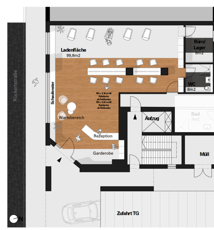 Thumbnail-Gewerbefläche in Nürnberg Mitte 114 m² zu VERMIETEN