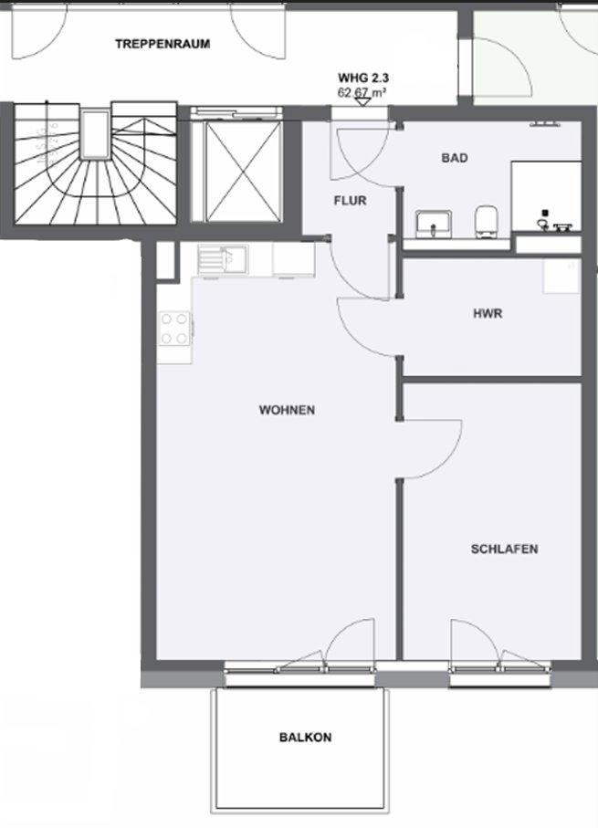 Thumbnail-Moderne 2-Zimmer Wohnung in Duisburg Neumühl