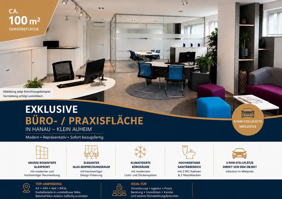Thumbnail-Exklusive Büro- Praxisfläche mit moderner Glasarchitektur
