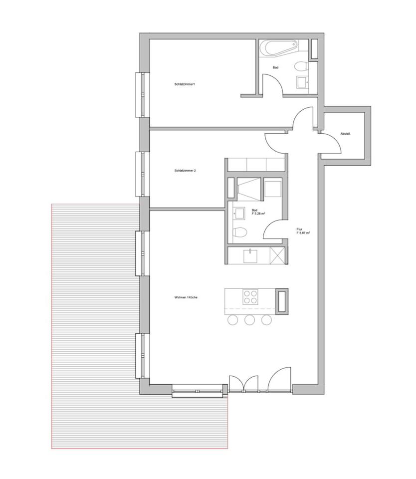 Thumbnail-Helle 3-Zimmer Wohnung mit Terrasse in Berlin (Erstbezug)