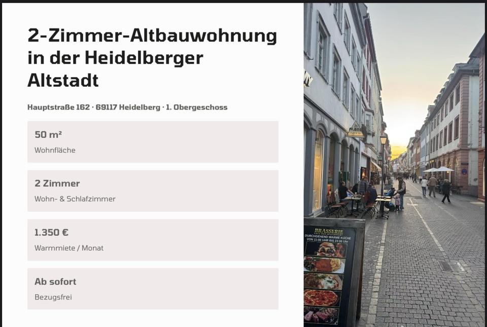 Thumbnail-Zimmer Altbauwohnung in Heidelberg Altstad