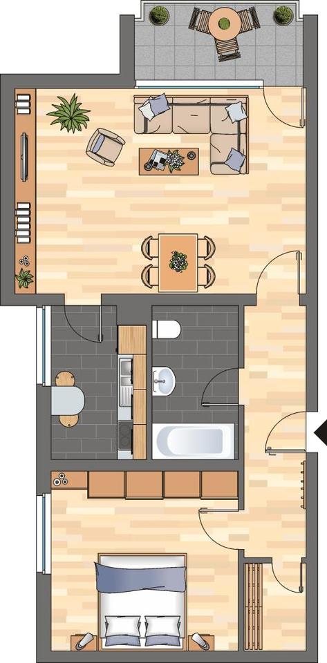 Thumbnail-2 Zimmerwohnung mit Balkon in Neustadt!