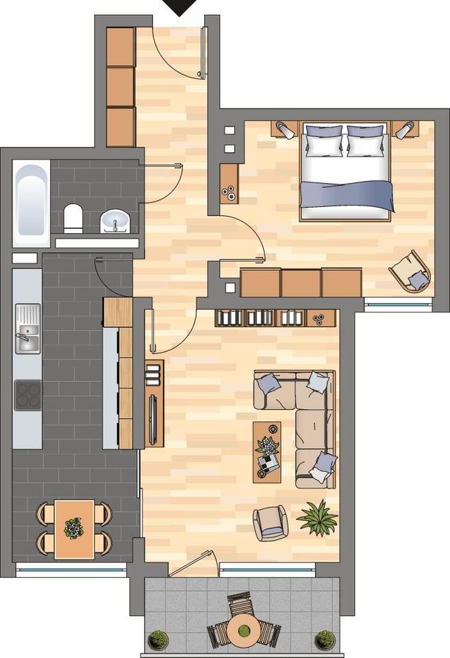 Thumbnail-500EUR Gutschein bei Anmietung bis 15.04! 2-Zimmer-Wohnung in Bellheim mit Balkon!