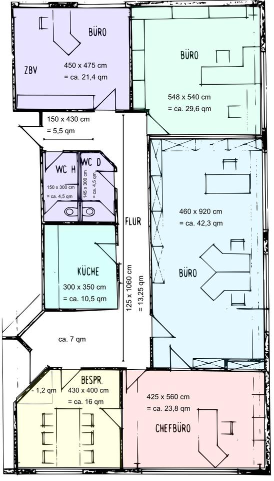 Thumbnail-Helle & flexible Büroräume (178 m²) in Heiningen | Provisionsfrei